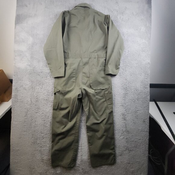 VTG Big Mac USA Made 70's Army Green Mechanic Coveralls Men's 36S Mike Myers - Picture 2 of 15